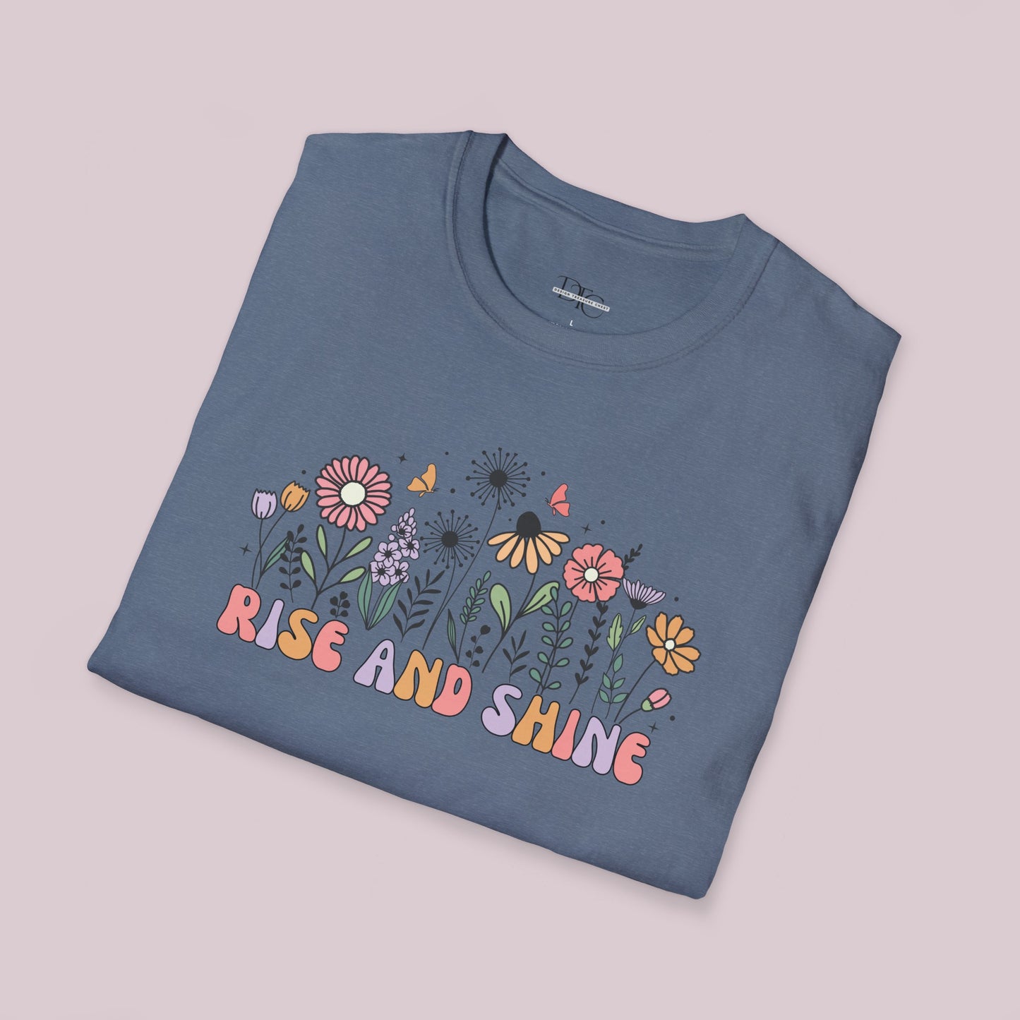 "Rise and Shine" Wildflowers Graphic T-Shirt