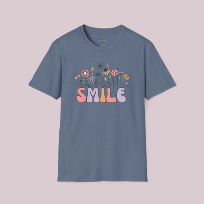 "Smile" Wildflowers Graphic T-Shirt