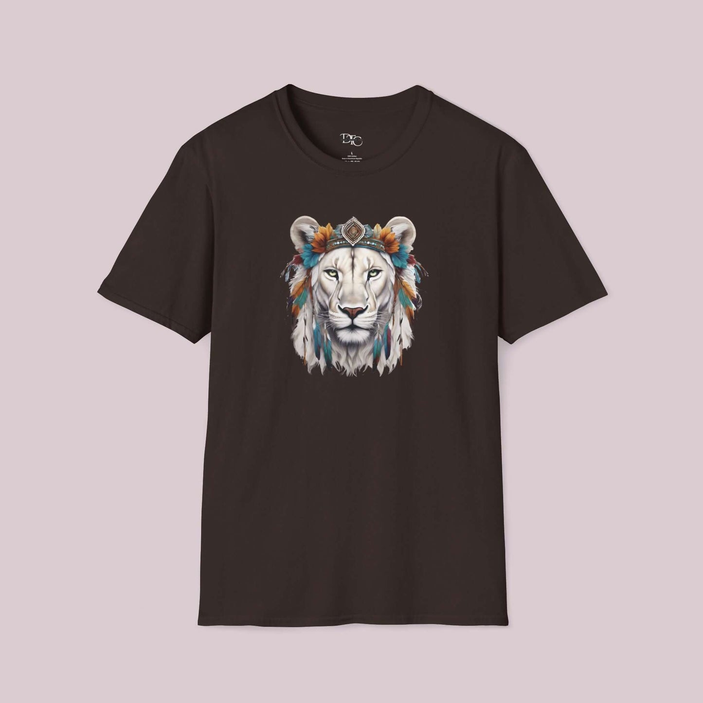 Boho White Lion Graphic T-Shirt