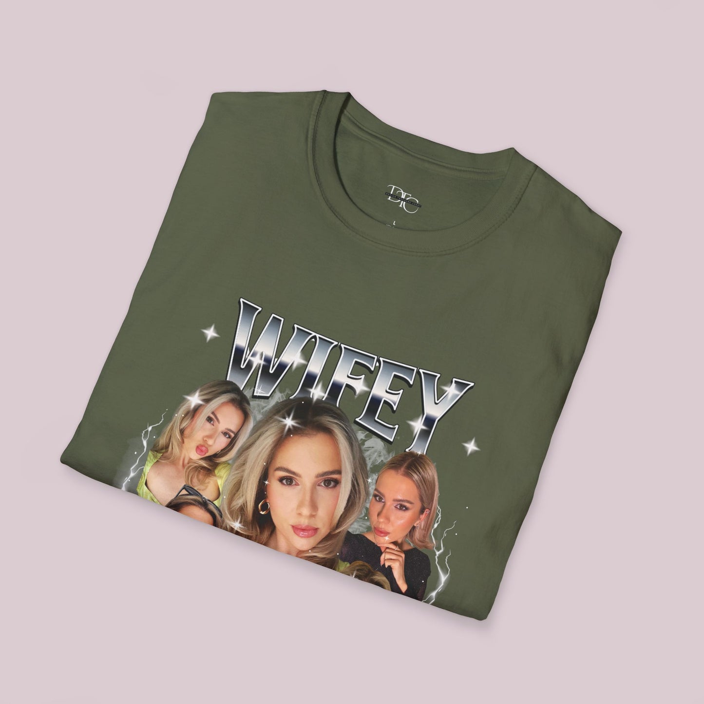 Custom Bootleg Wifey Material Photos T-Shirt