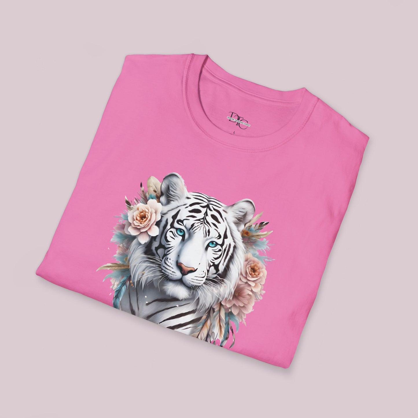 Boho White Tiger Graphic T-Shirt