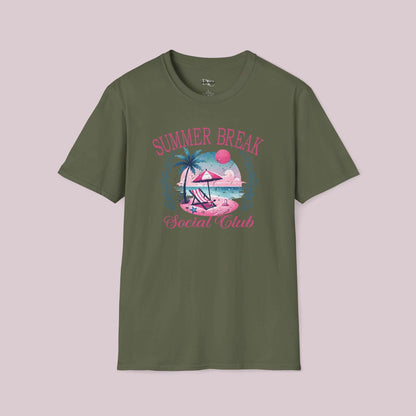 "Summer Break Social Club" Graphic T-Shirt