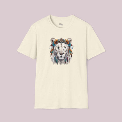 Boho White Lion Graphic T-Shirt