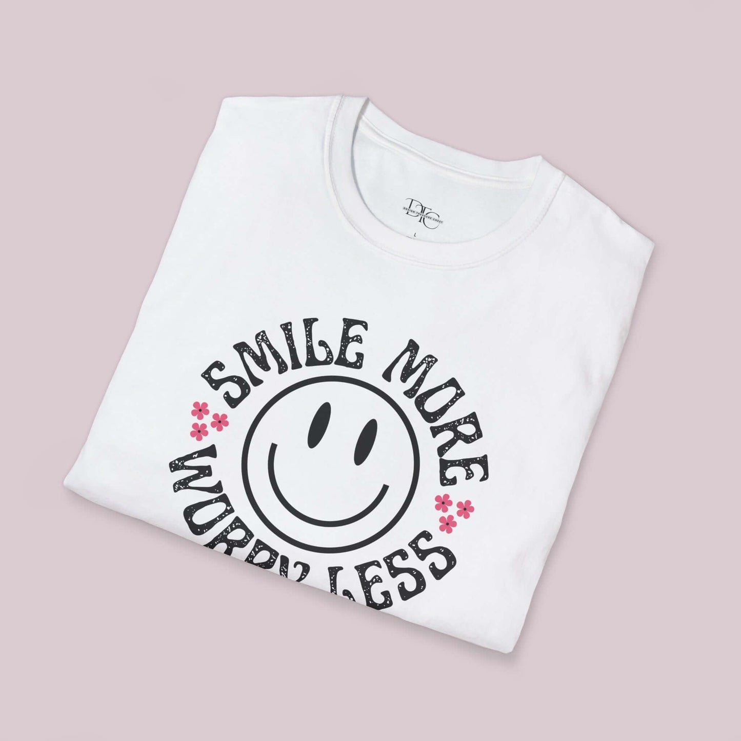 "Smile More Worry Less" Graphic T-Shirt