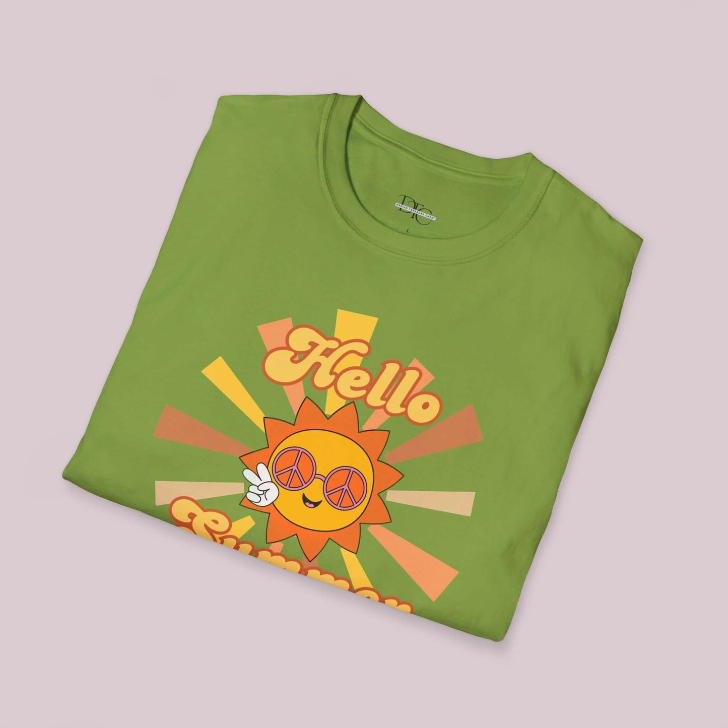 "Hello Summer" Retro Sun Graphic T-Shirt