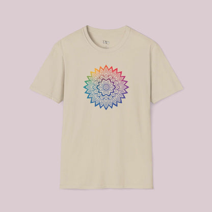 Colorful Gradient Mandala Graphic T-Shirt