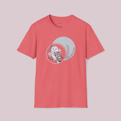 Boho Moonlight Owl Graphic T-Shirt