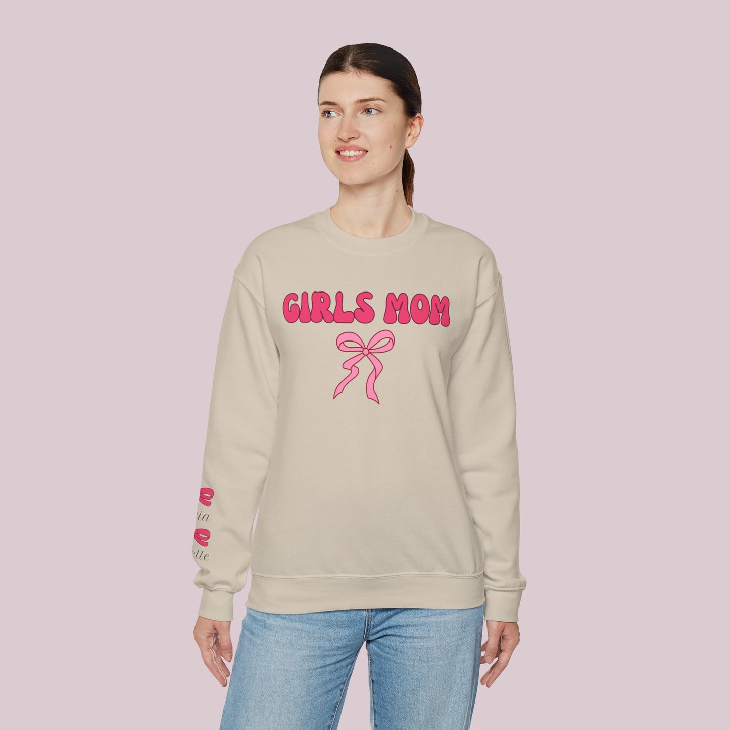 "Girls Mom" Sweatshirt with Customized Kids Names