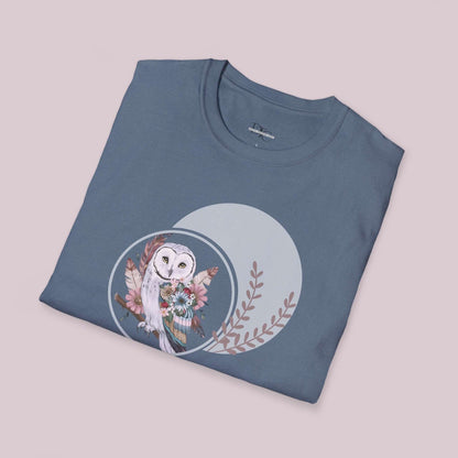 Boho Moonlight Owl Graphic T-Shirt