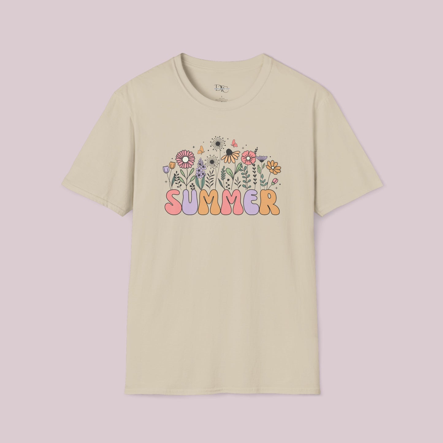 "Summer" Wildflowers Graphic T-Shirt