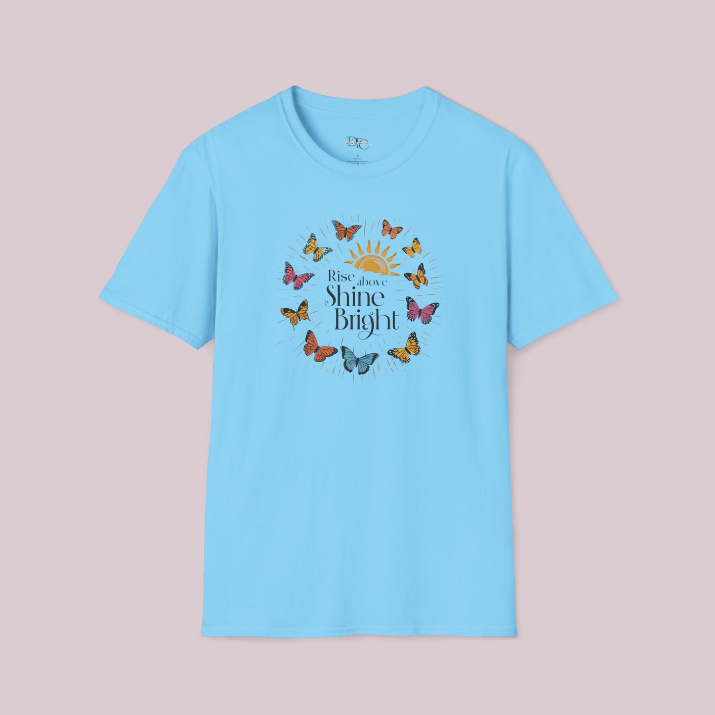 "Rise Above, Shine Bright" Butterfly T-shirt