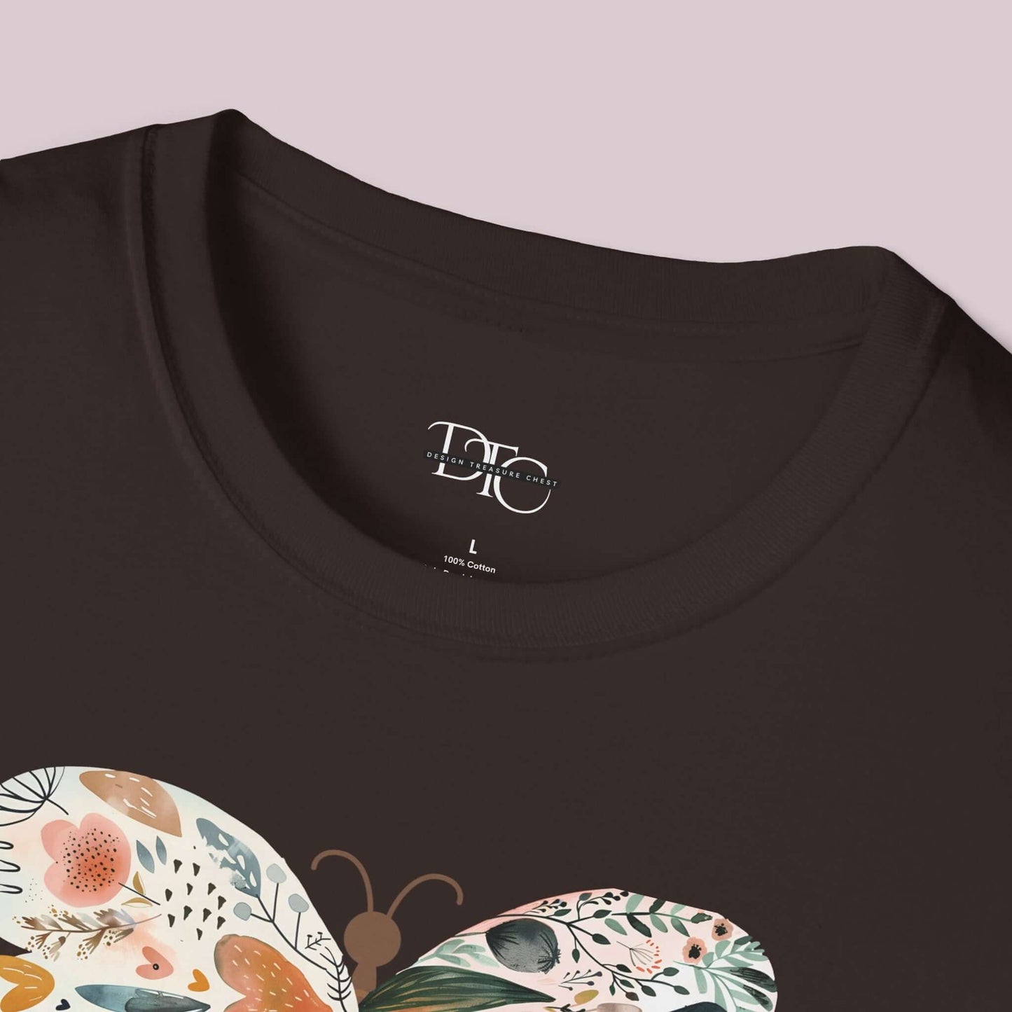 Boho Wildflower Butterfly Graphic T-Shirt