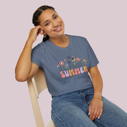 "Summer" Wildflowers Graphic T-Shirt