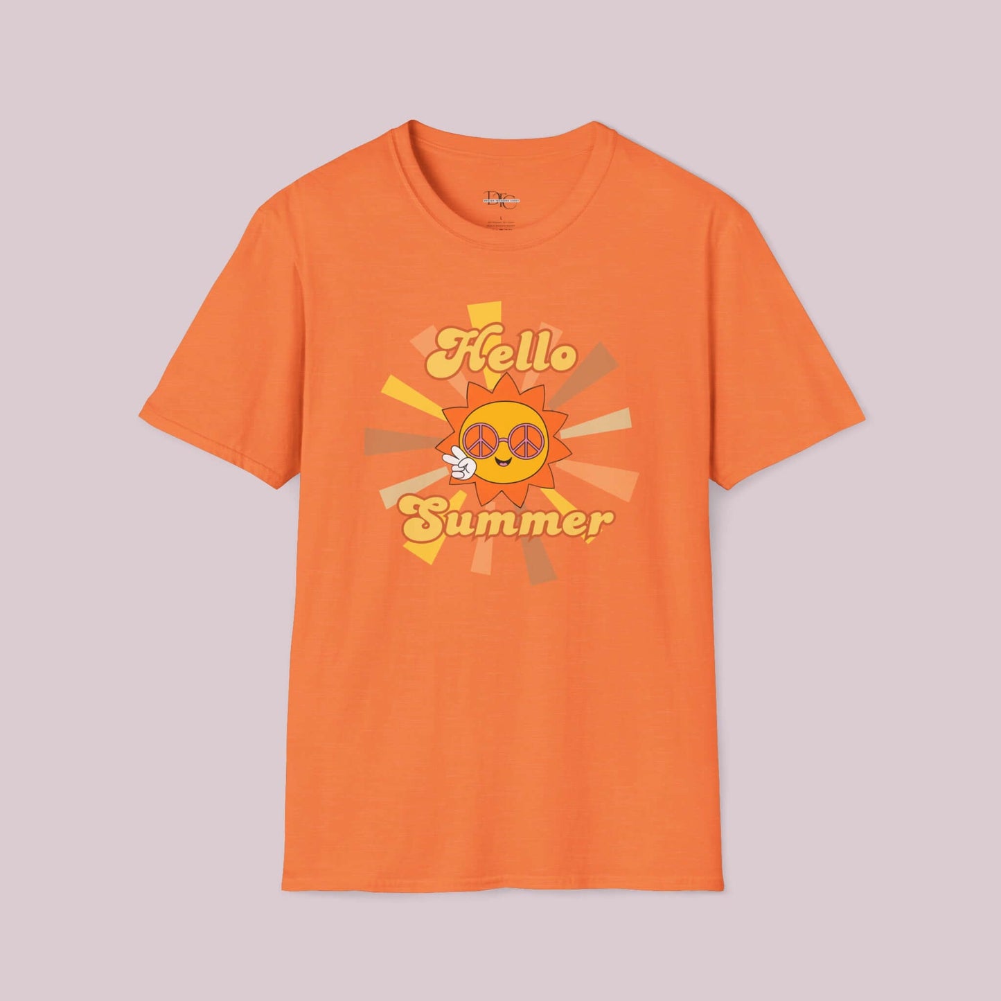 "Hello Summer" Retro Sun Graphic T-Shirt