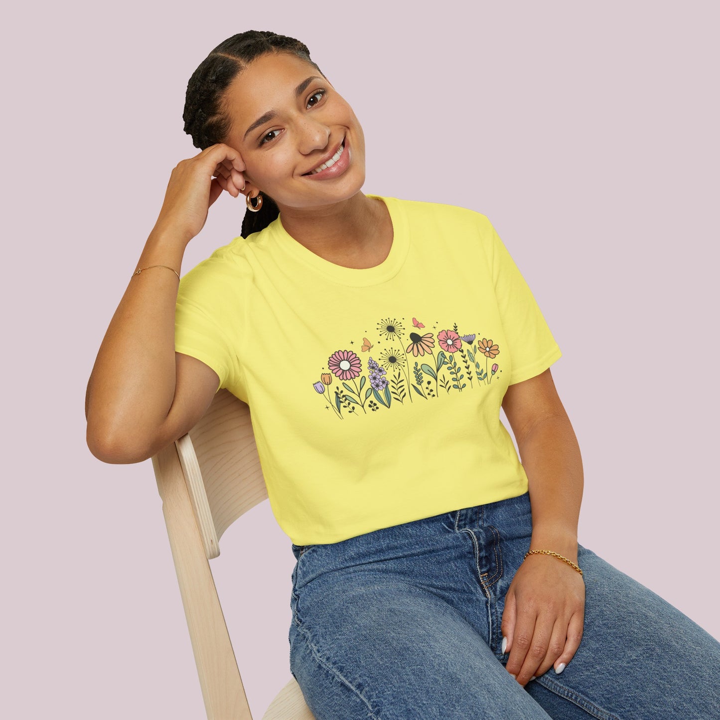 Colorful Wildflowers Graphic T-Shirt