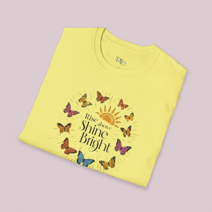 "Rise Above, Shine Bright" Butterfly T-shirt