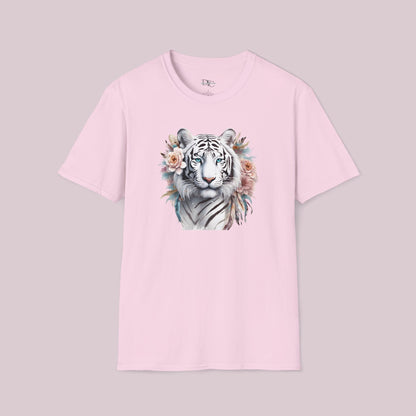 Boho White Tiger Graphic T-Shirt