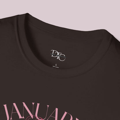 January Birth Month Social Club Graphic T-Shirt