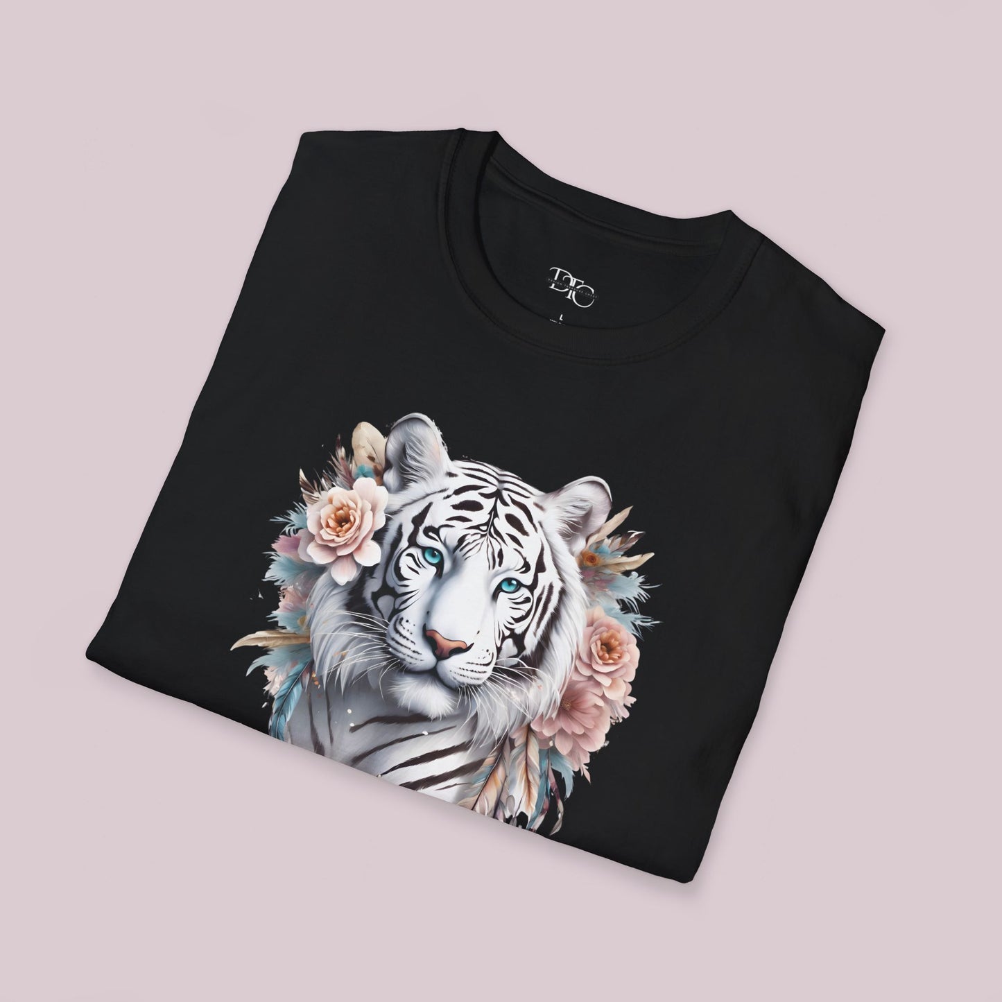 Boho White Tiger Graphic T-Shirt