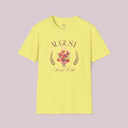 August Birth Month Social Club Graphic T-Shirt