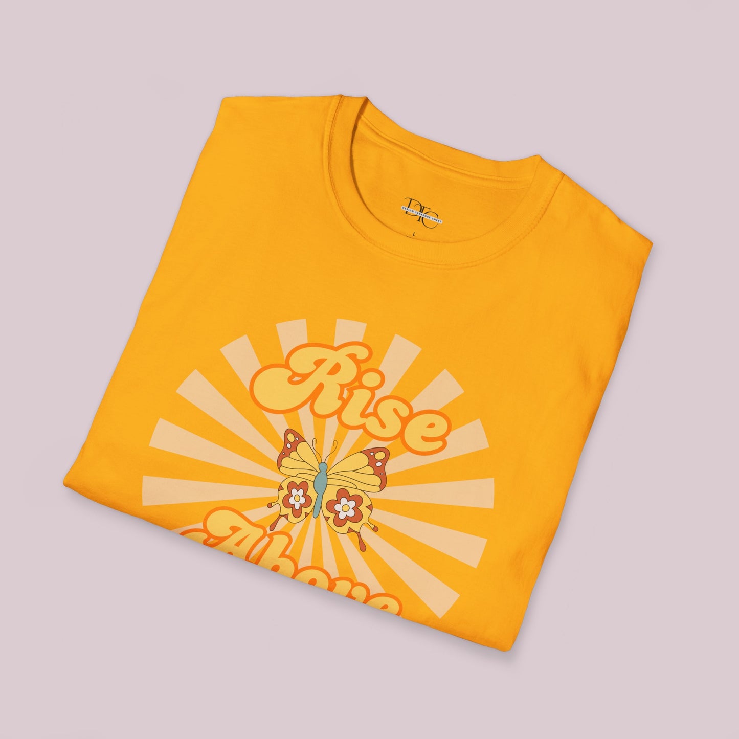 "Rise Above" Retro Butterfly Graphic T-shirt