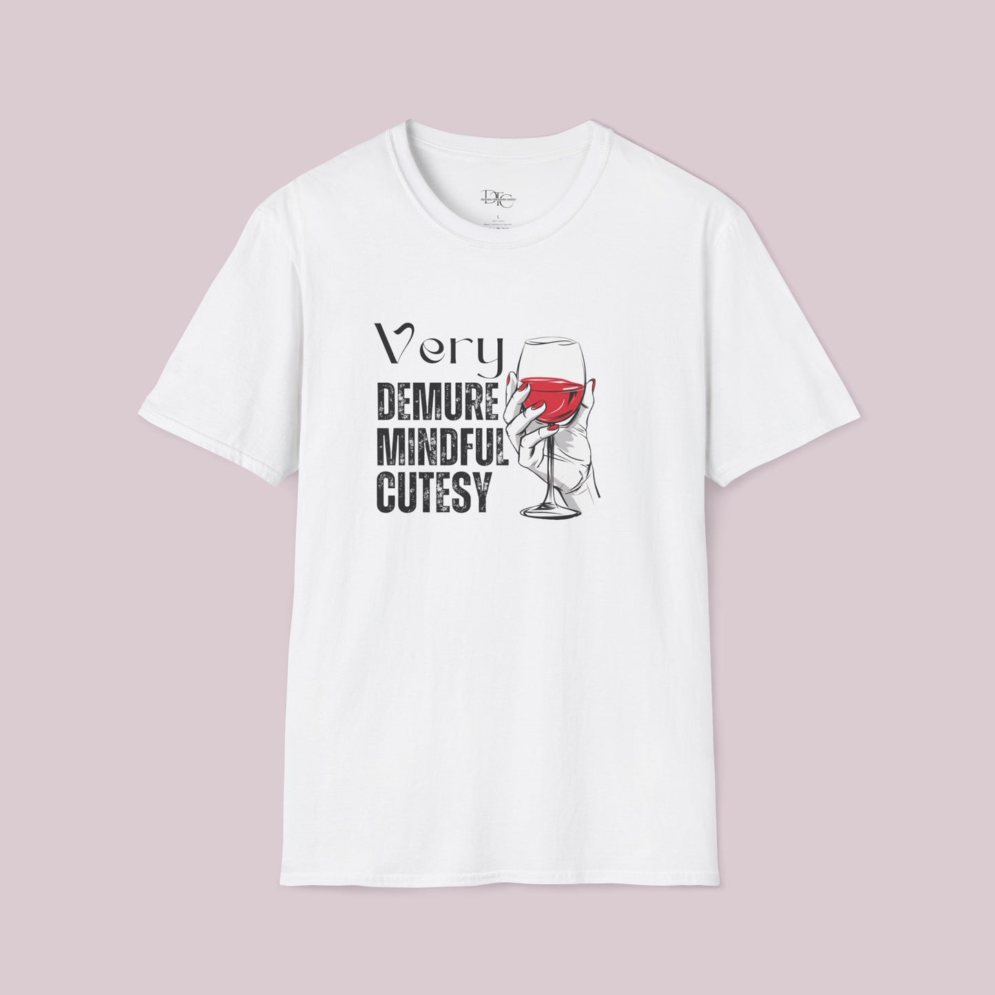 Very Demure Very Mindful Very Cutesy Wine Glass T-Shirt