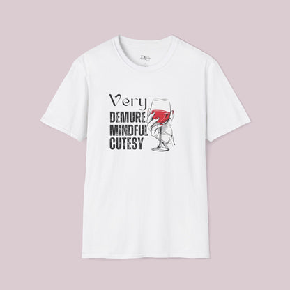 Very Demure Very Mindful Very Cutesy Wine Glass T-Shirt