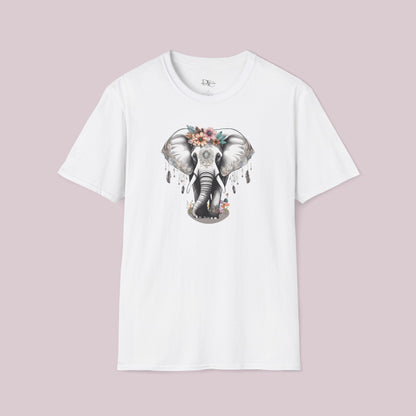 Boho White Elephant Graphic T-Shirt