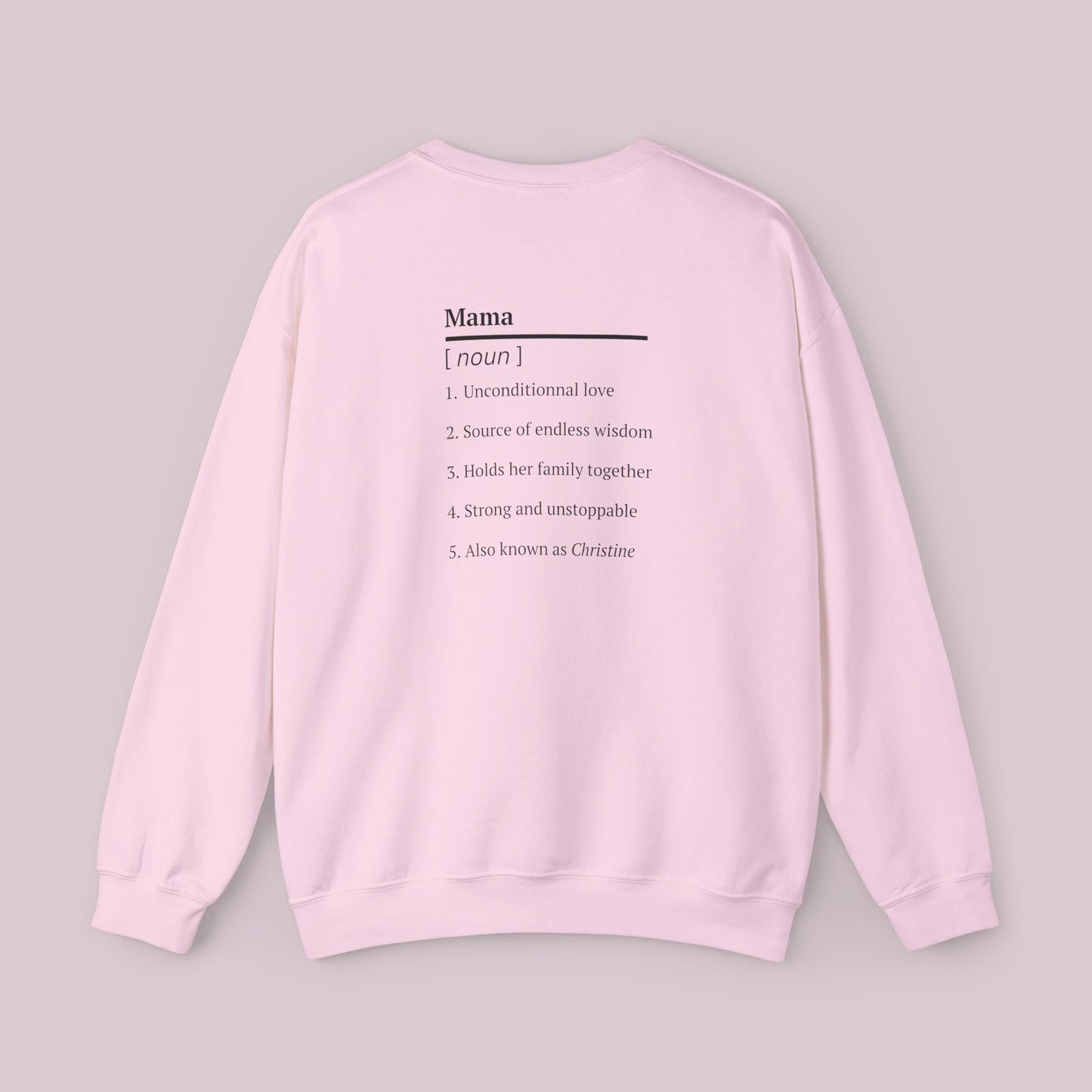 "MAMA" Definition Sweatshirt with Mother's Name