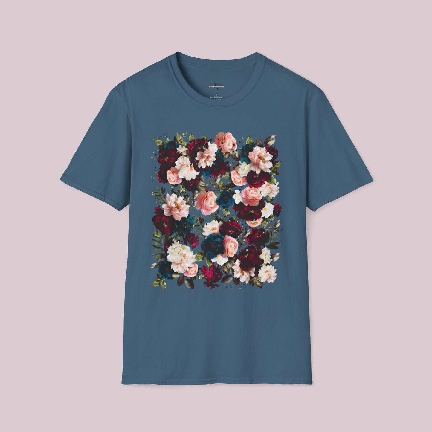 Boho Raspberry Flowers Graphic T-Shirt