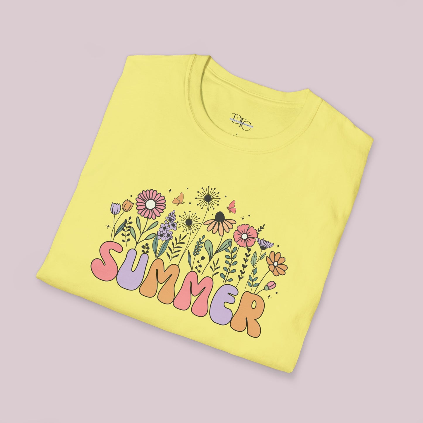 "Summer" Wildflowers Graphic T-Shirt