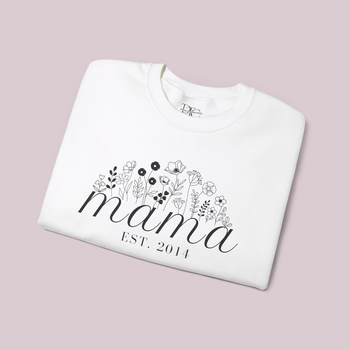 Sudadera personalizada con flores de nacimiento de mamá y nombres de niños en la manga