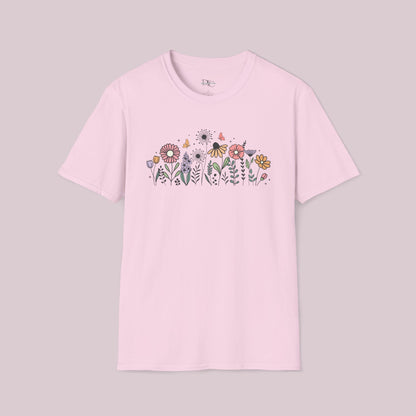 Colorful Wildflowers Graphic T-Shirt