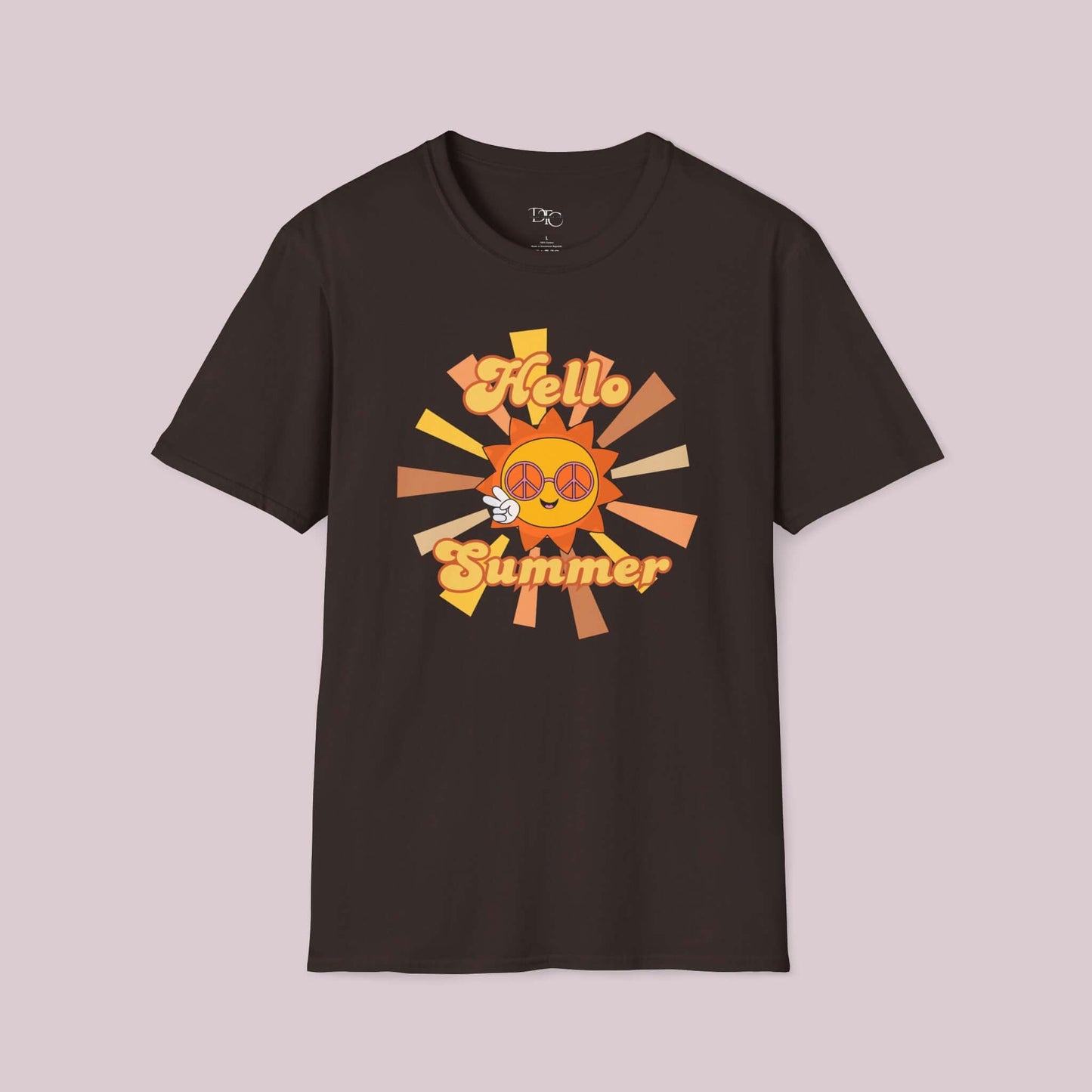 "Hello Summer" Retro Sun Graphic T-Shirt