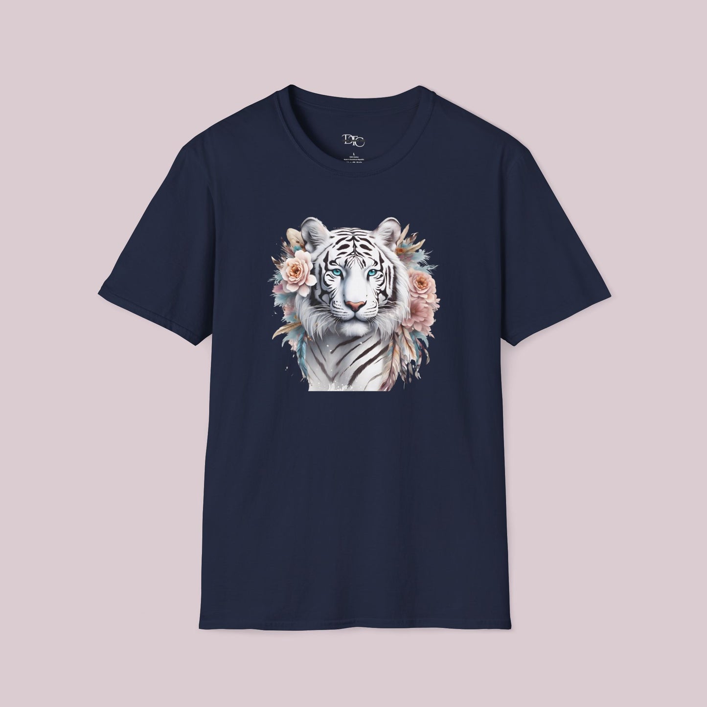 Boho White Tiger Graphic T-Shirt