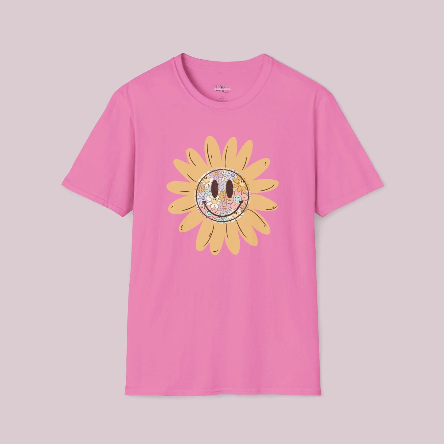 Boho Smiling Daisy Graphic T-Shirt