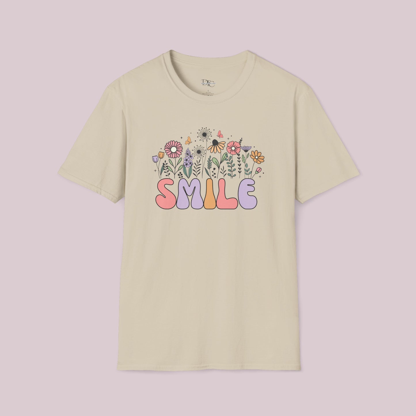 "Smile" Wildflowers Graphic T-Shirt