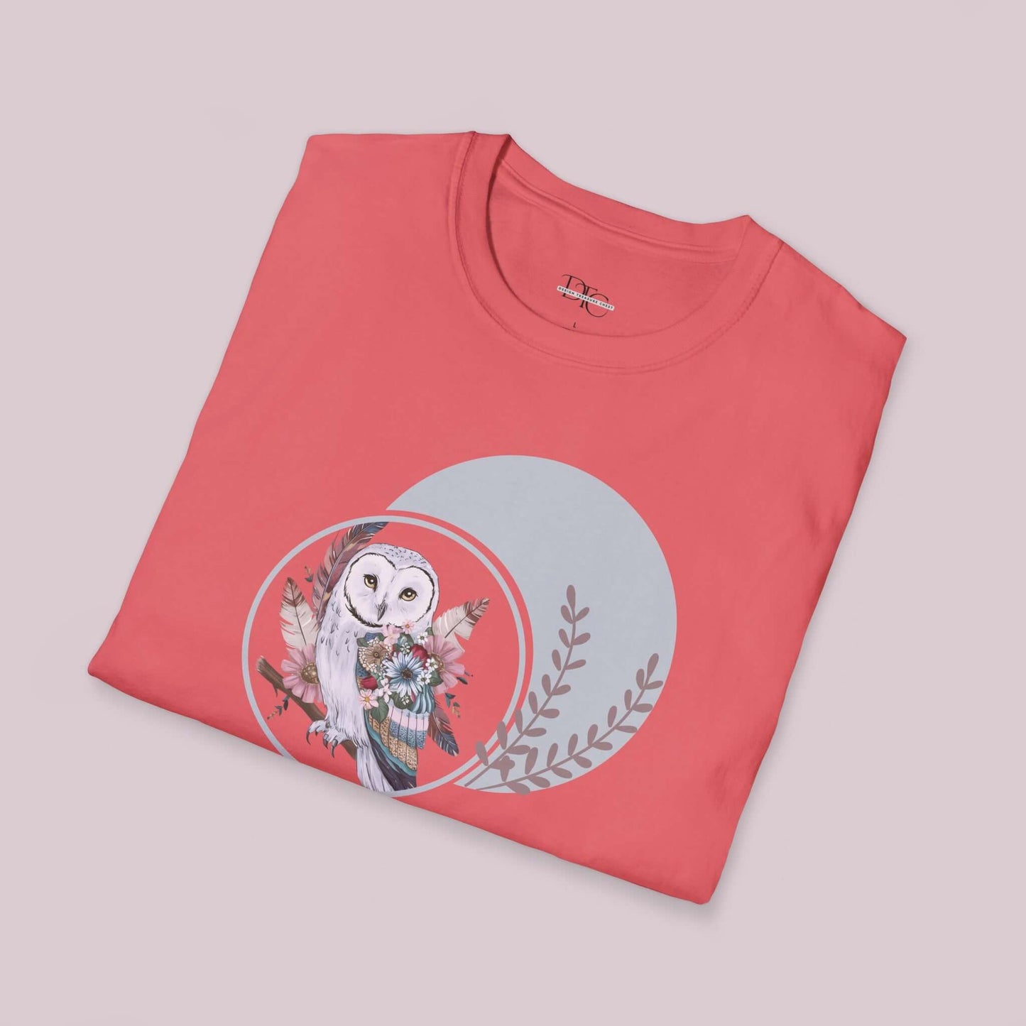 Boho Moonlight Owl Graphic T-Shirt