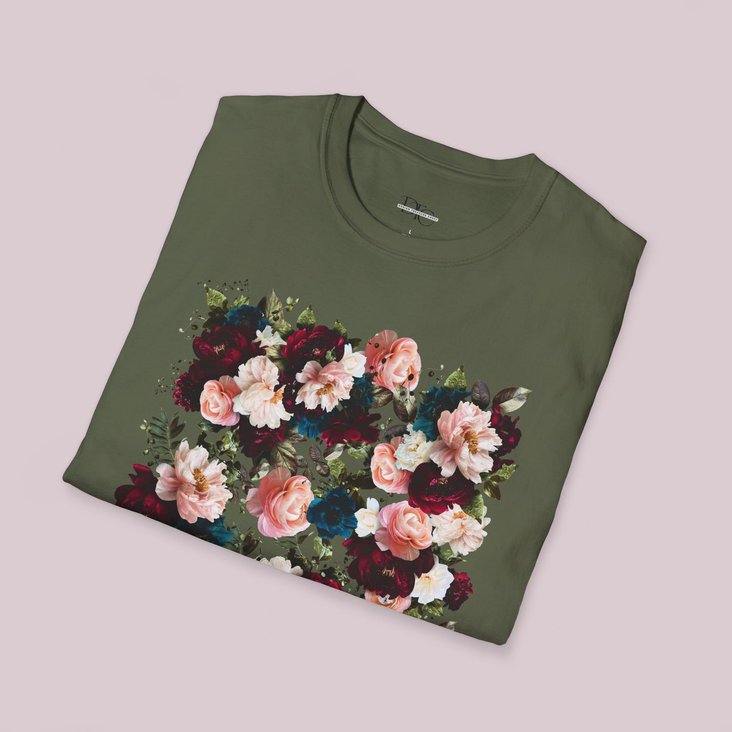 Boho Raspberry Flowers Graphic T-Shirt