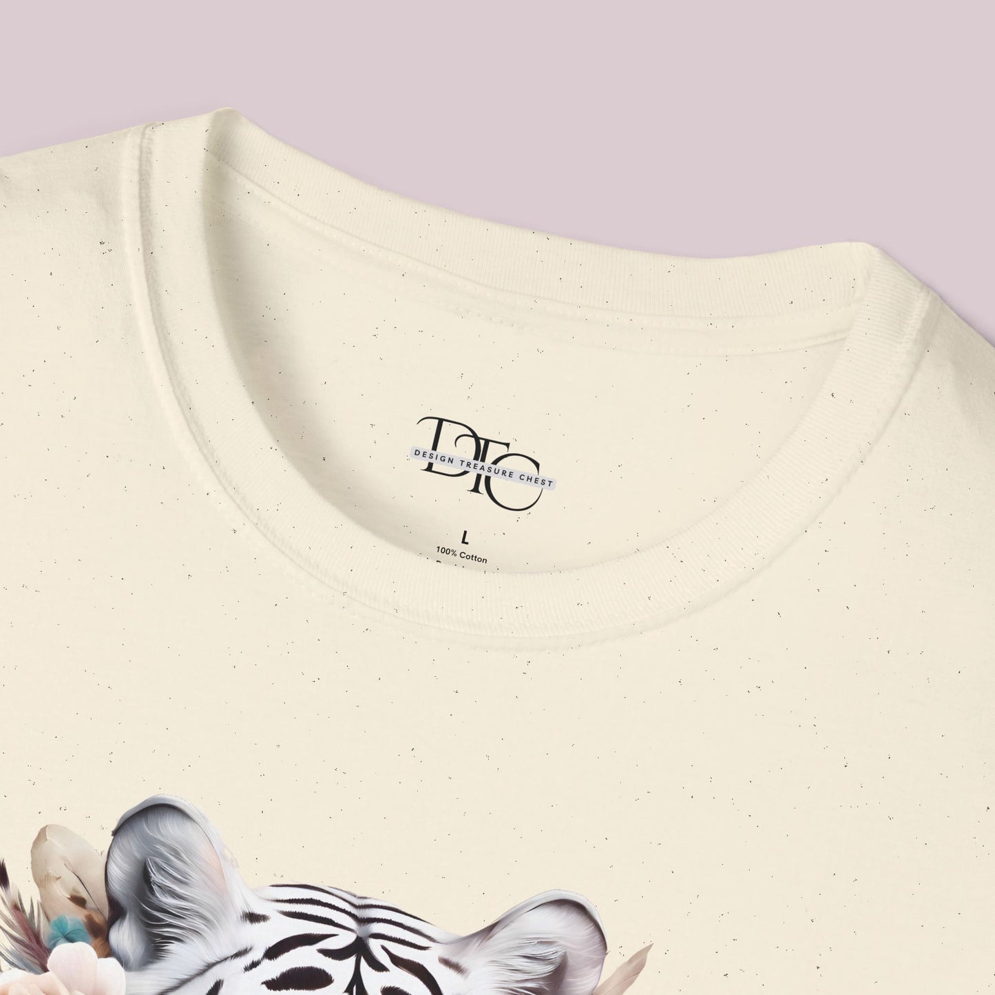 Boho White Tiger Graphic T-Shirt