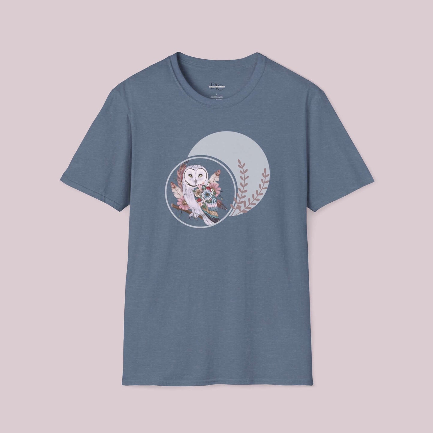 Boho Moonlight Owl Graphic T-Shirt