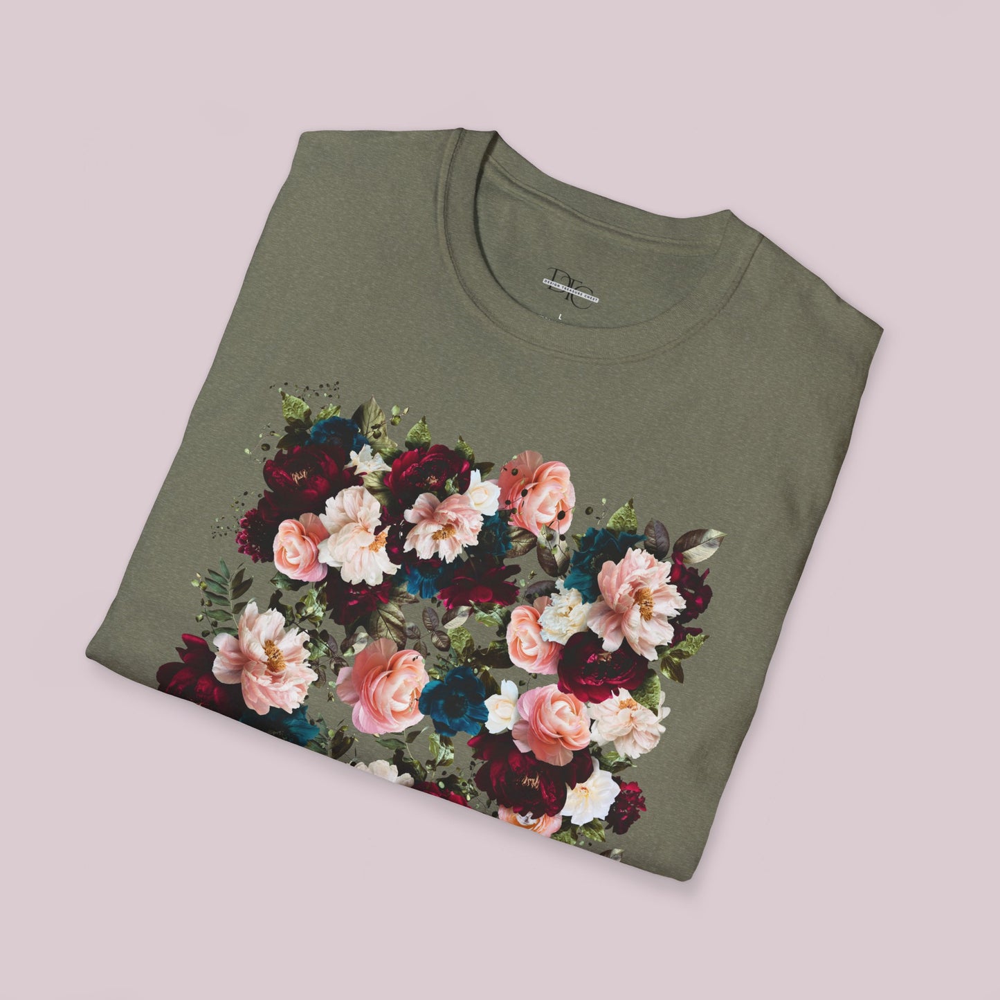 Boho Raspberry Flowers Graphic T-Shirt