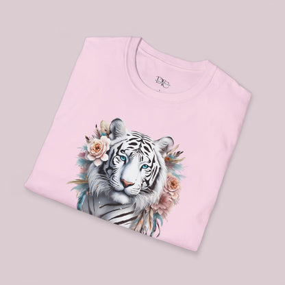 Boho White Tiger Graphic T-Shirt