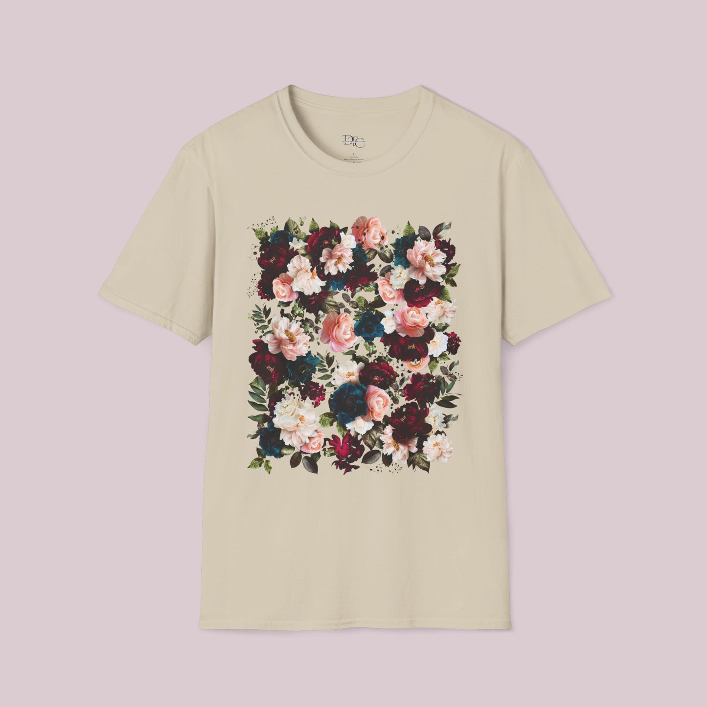 Boho Raspberry Flowers Graphic T-Shirt