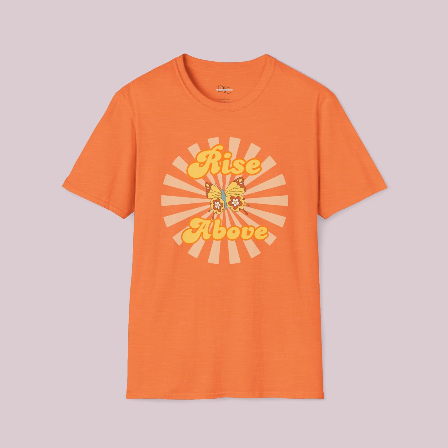 "Rise Above" Retro Butterfly Graphic T-shirt