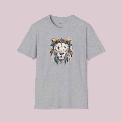 Boho White Lion Graphic T-Shirt