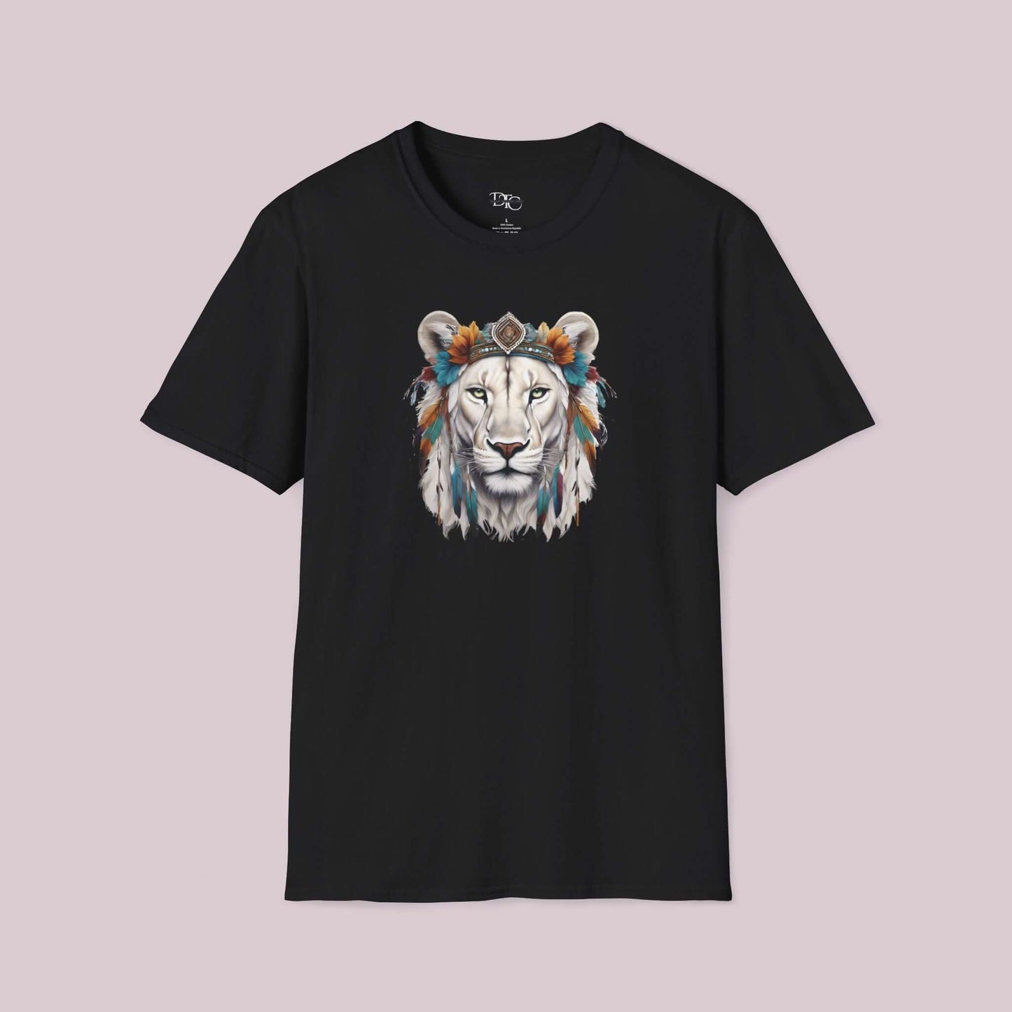 Boho White Lion Graphic T-Shirt