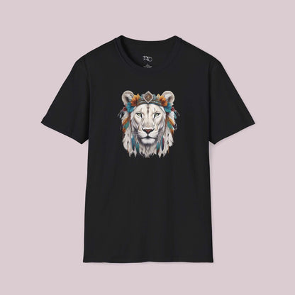 Boho White Lion Graphic T-Shirt