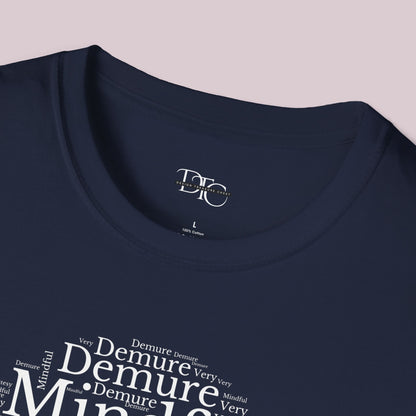 Very Demure Very Mindful Very Cutesy Words Cloud T-Shirt