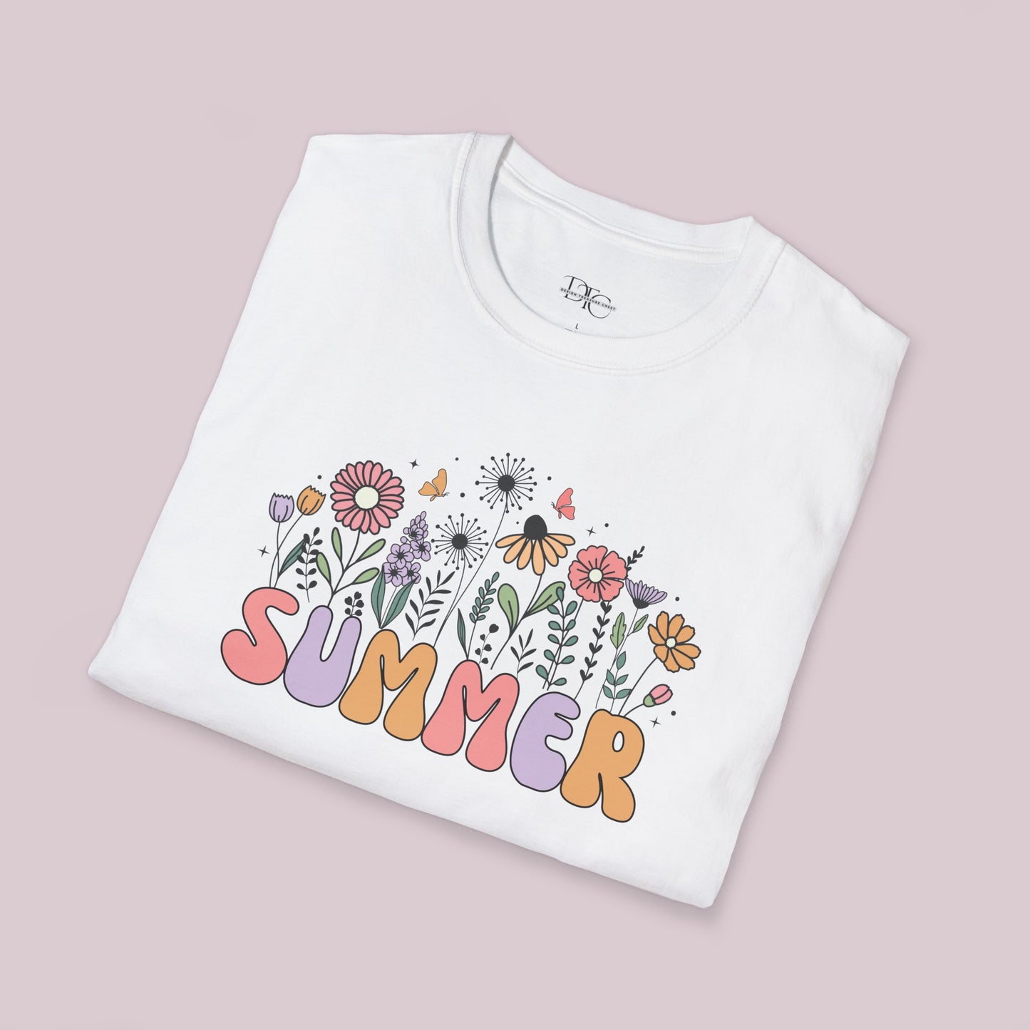 "Summer" Wildflowers Graphic T-Shirt